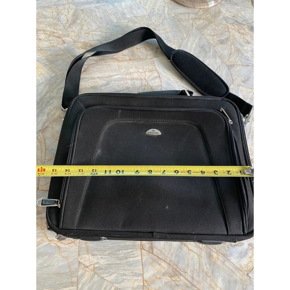 Samsonite Black Ballistic Nylon Laptop Messenger Bag Briefcase Travel Commuter